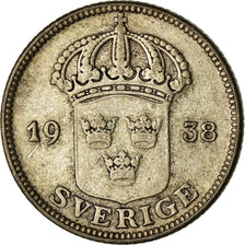 Coin, Sweden, Gustaf V, 50 Öre, 1938, EF(40-45), Silver, KM:788