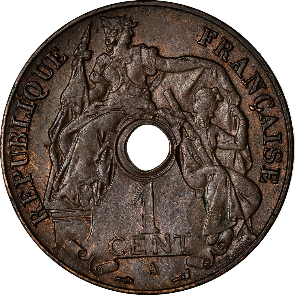 Coin, FRENCH INDO-CHINA, Cent, 1921, Paris, EF(40-45), Bronze, KM:12.1
