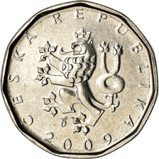Monnaie, République Tchèque, 2 Koruny, 2009, TTB, Nickel plated steel, KM:9