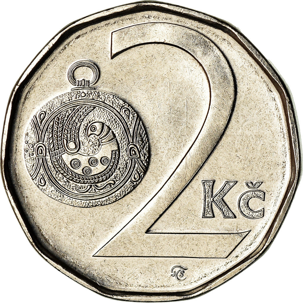 Monnaie, République Tchèque, 2 Koruny, 2009, TTB, Nickel plated steel, KM:9