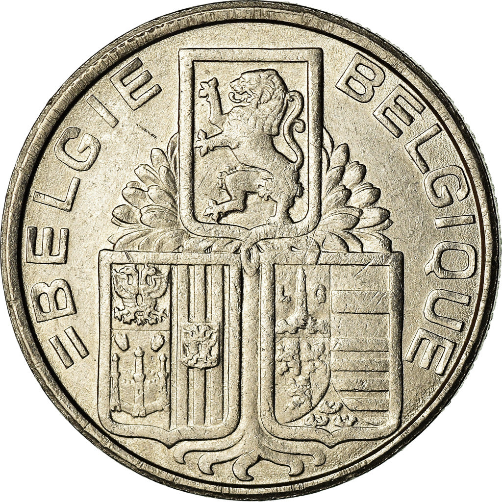 Coin, Belgium, 5 Francs, 5 Frank, 1939, AU(50-53), Nickel, KM:117.1