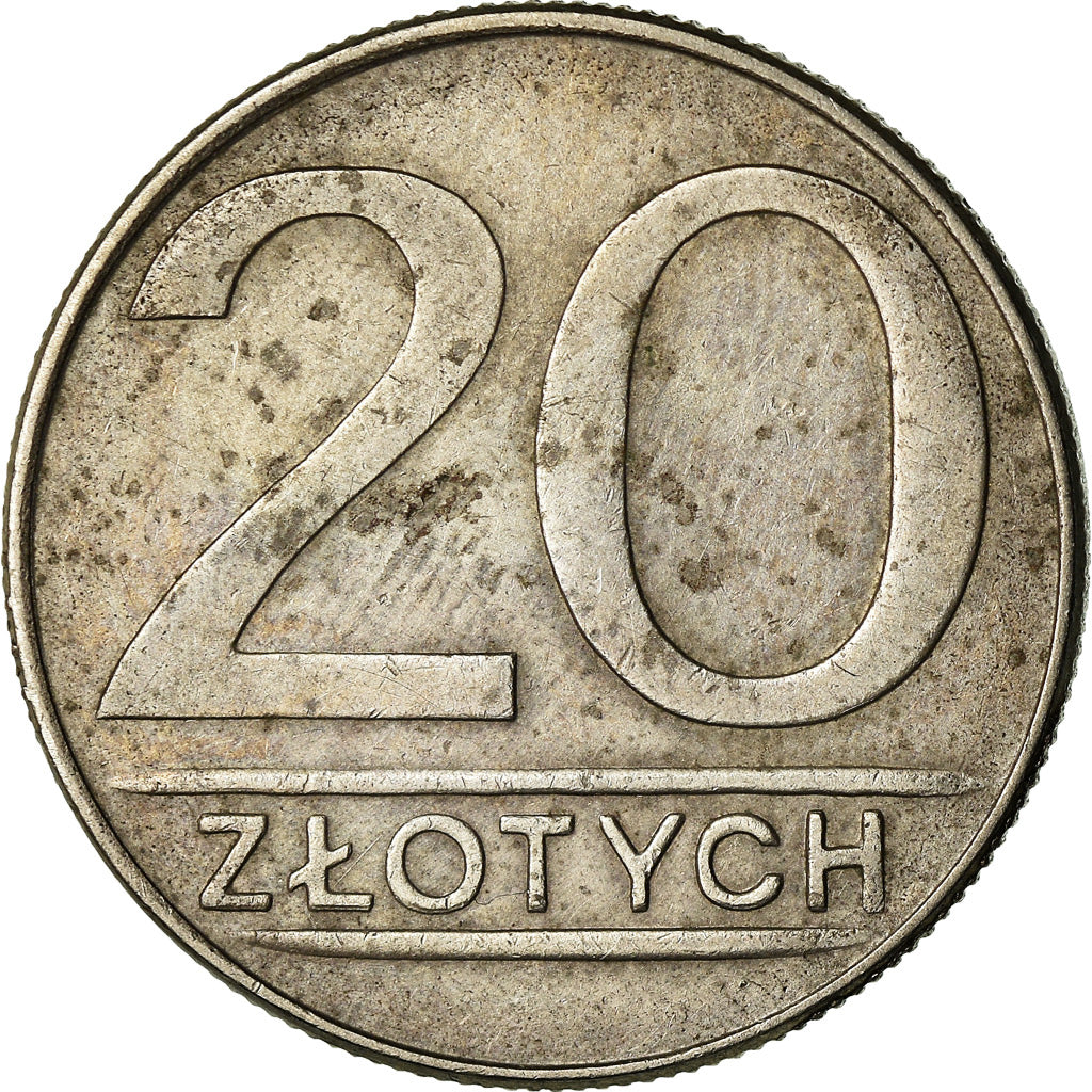 Moneta, Polska, 20 Zlotych, 1988, Warsaw, VF(30-35), Miedź-Nikiel, KM:153.1