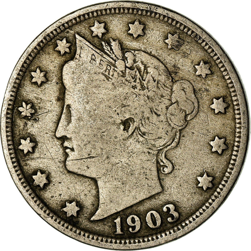 Münze, Vereinigte Staaten, Liberty Nickel, 5 Cents, 1903, U.S. Mint