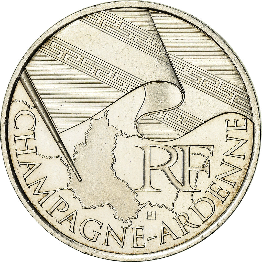 Francia, 10 Euro, 2010, Champagne-Ardenne, SPL-, Argento, Gadoury:EU399, KM:1651