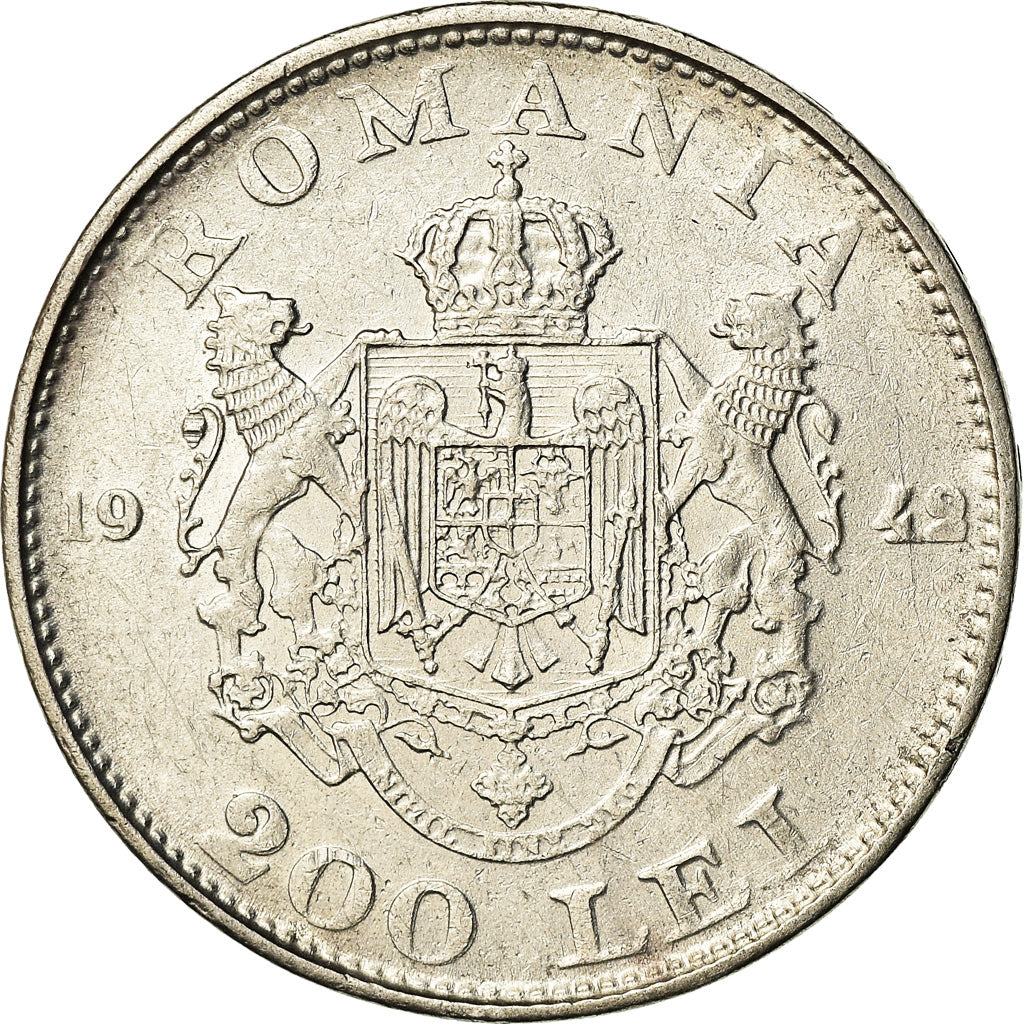 Coin, Romania, Mihai I, 200 Lei, 1942, EF(40-45), Silver, KM:63