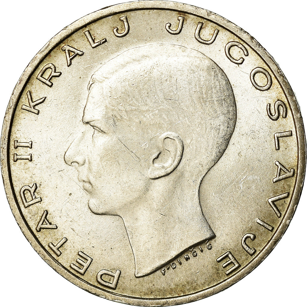 Coin, Yugoslavia, Petar II, 20 Dinara, 1938, AU(50-53), Silver, KM:23