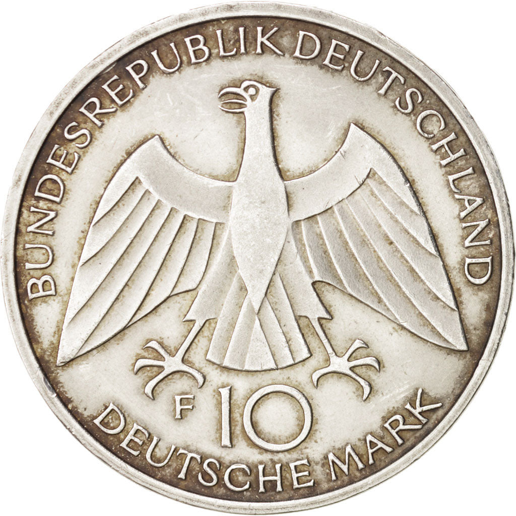 Coin, GERMANY - FEDERAL REPUBLIC, 10 Mark, 1972, Stuttgart, AU(55-58), Silver