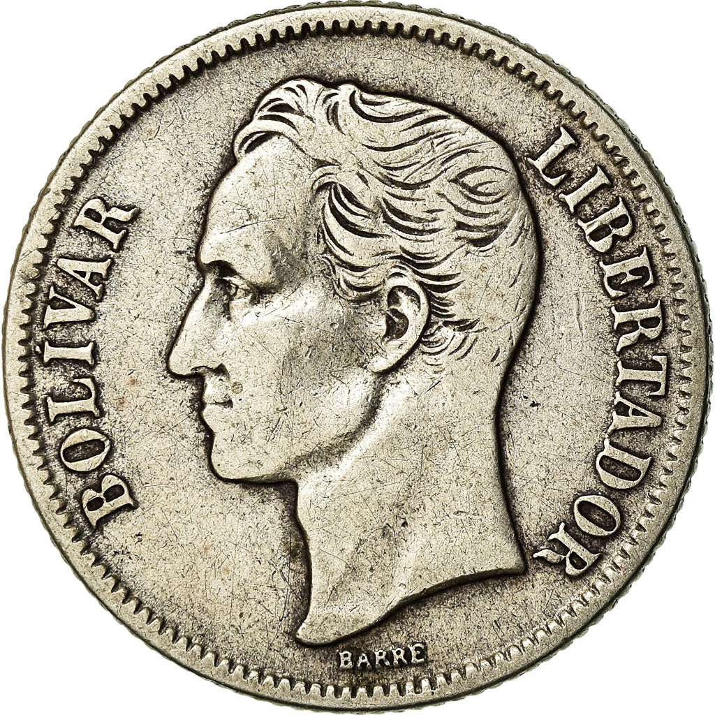 Coin, Venezuela, Bolivar, 1954, Philadelphia, EF(40-45), Silver, KM:37