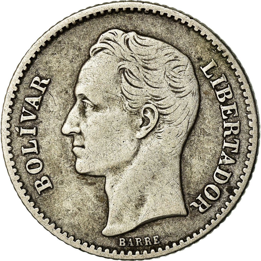 Coin, Venezuela, Gram 5, Bolivar, 1936, VF(30-35), Silver, KM:22