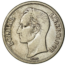 Moneta, Venezuela, Gram 10, 2 Bolivares, 1945, Philadelphia, MB+, Argento