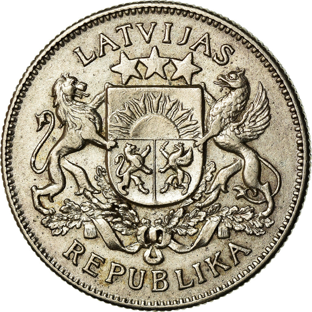 Moneta, Lettonia, 2 Lati, 1925, BB, Argento, KM:8