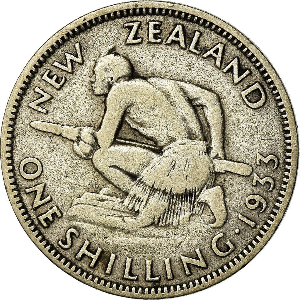Coin, New Zealand, George V, Shilling, 1933, VF(20-25), Silver, KM:3