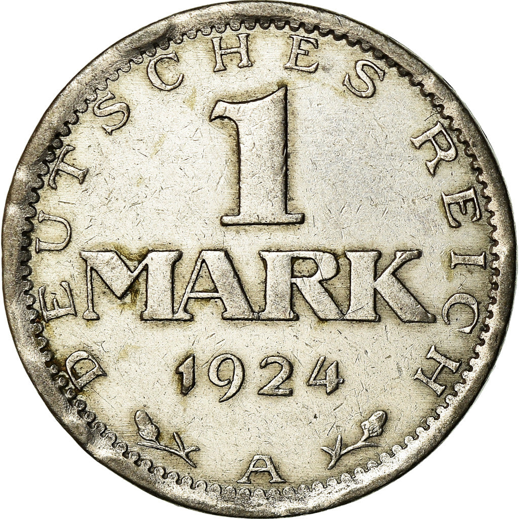 Munten, Duitsland, Weimarrepubliek, Mark, 1924, Berlin, ZF, Zilver, KM:42