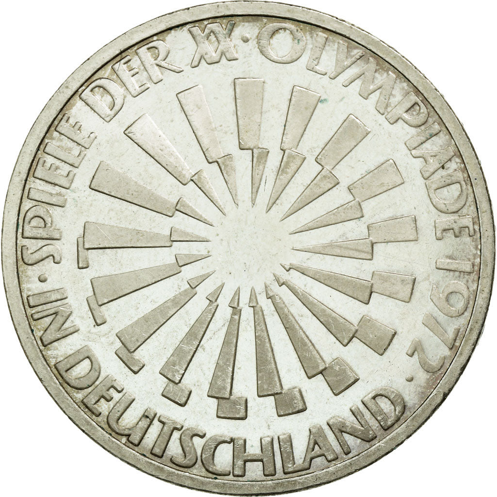 Coin, GERMANY - FEDERAL REPUBLIC, 10 Mark, 1972, Stuttgart, MS(60-62), Silver