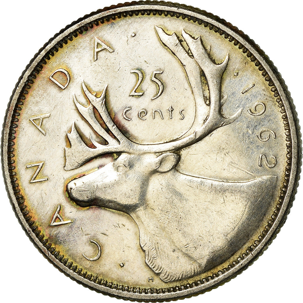 Coin, Canada, Elizabeth II, 25 Cents, 1962, Royal Canadian Mint, Ottawa