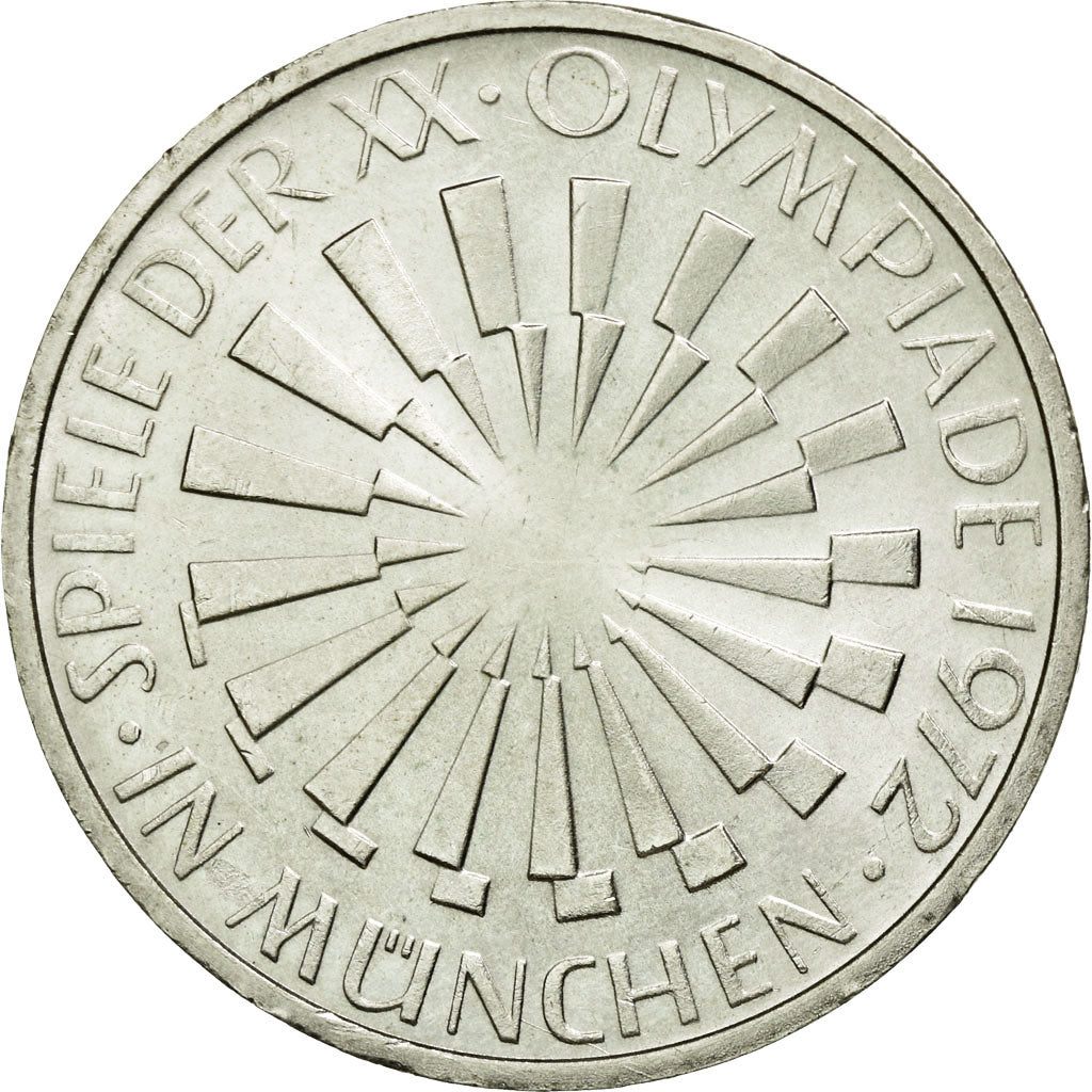 Coin, GERMANY - FEDERAL REPUBLIC, 10 Mark, 1972, Stuttgart, MS(60-62), Silver