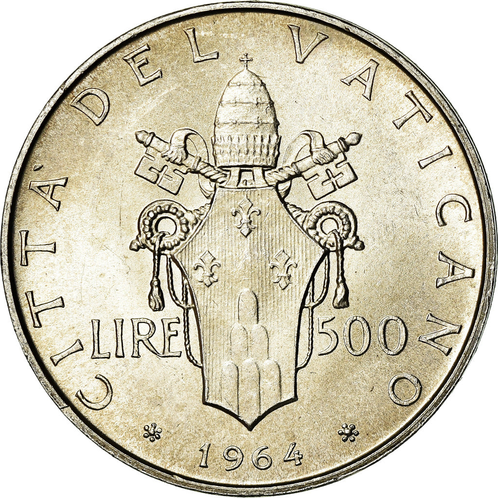 Monnaie, Cité du Vatican, Paul VI, 500 Lire, 1964, SUP, Argent, KM:83.2
