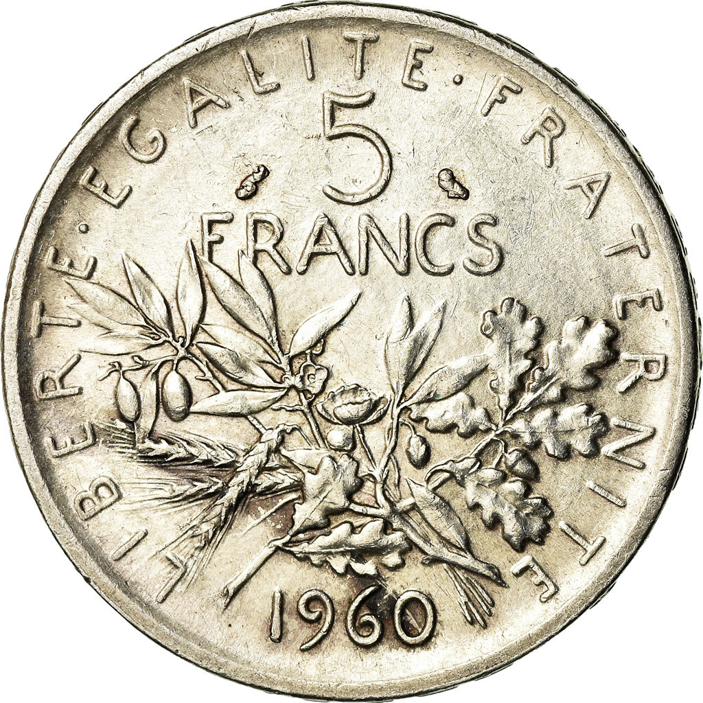 Coin, France, Semeuse, 5 Francs, 1960, Paris, EF(40-45), Silver, KM:926