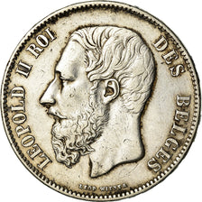 Monnaie, Belgique, Leopold II, 5 Francs, 5 Frank, 1870, TTB+, Argent, KM:24