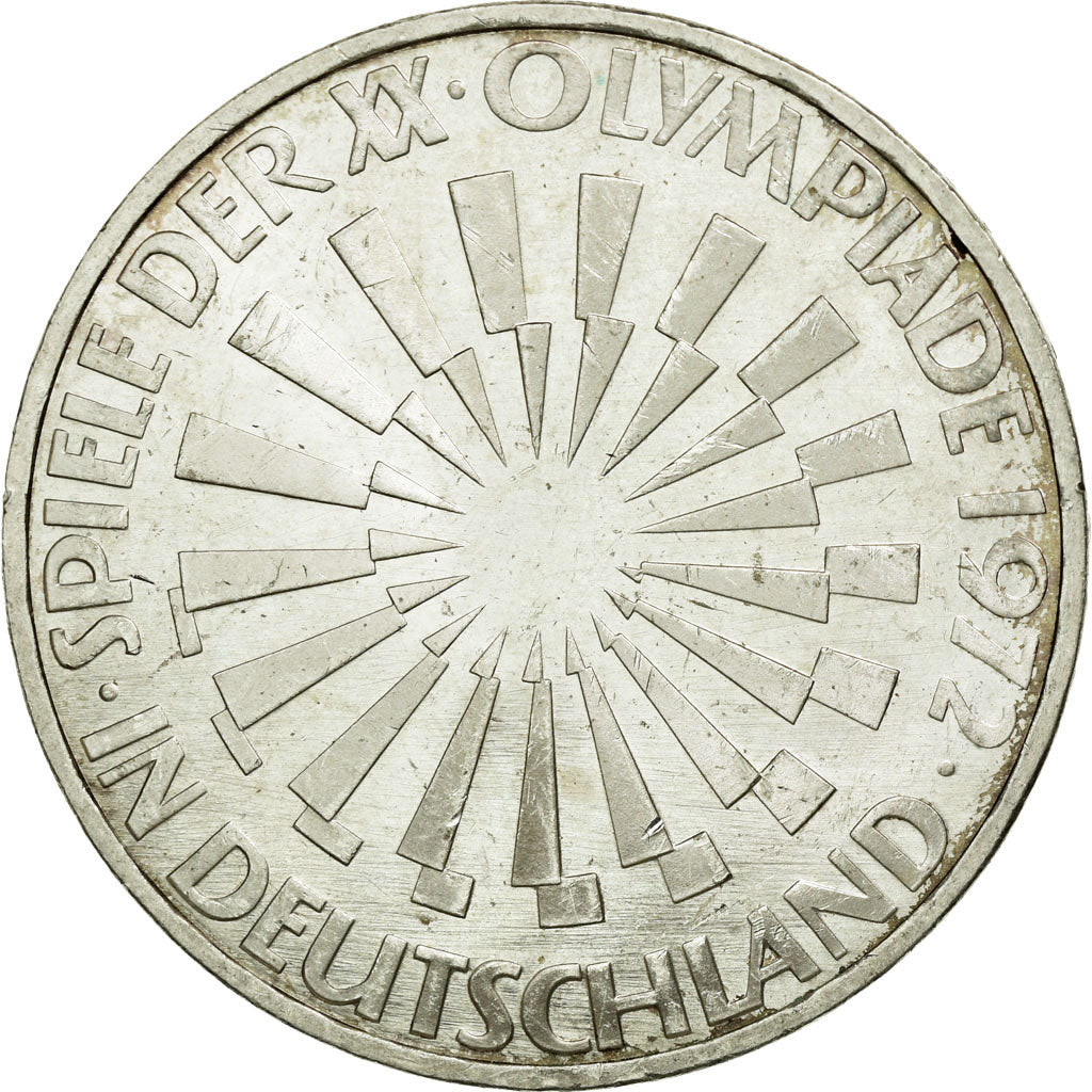 Coin, GERMANY - FEDERAL REPUBLIC, 10 Mark, 1972, Karlsruhe, MS(60-62), Silver