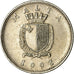 Moneta, Malta, 10 Cents, 1992, British Royal Mint, MB+, Rame-nichel, KM:96
