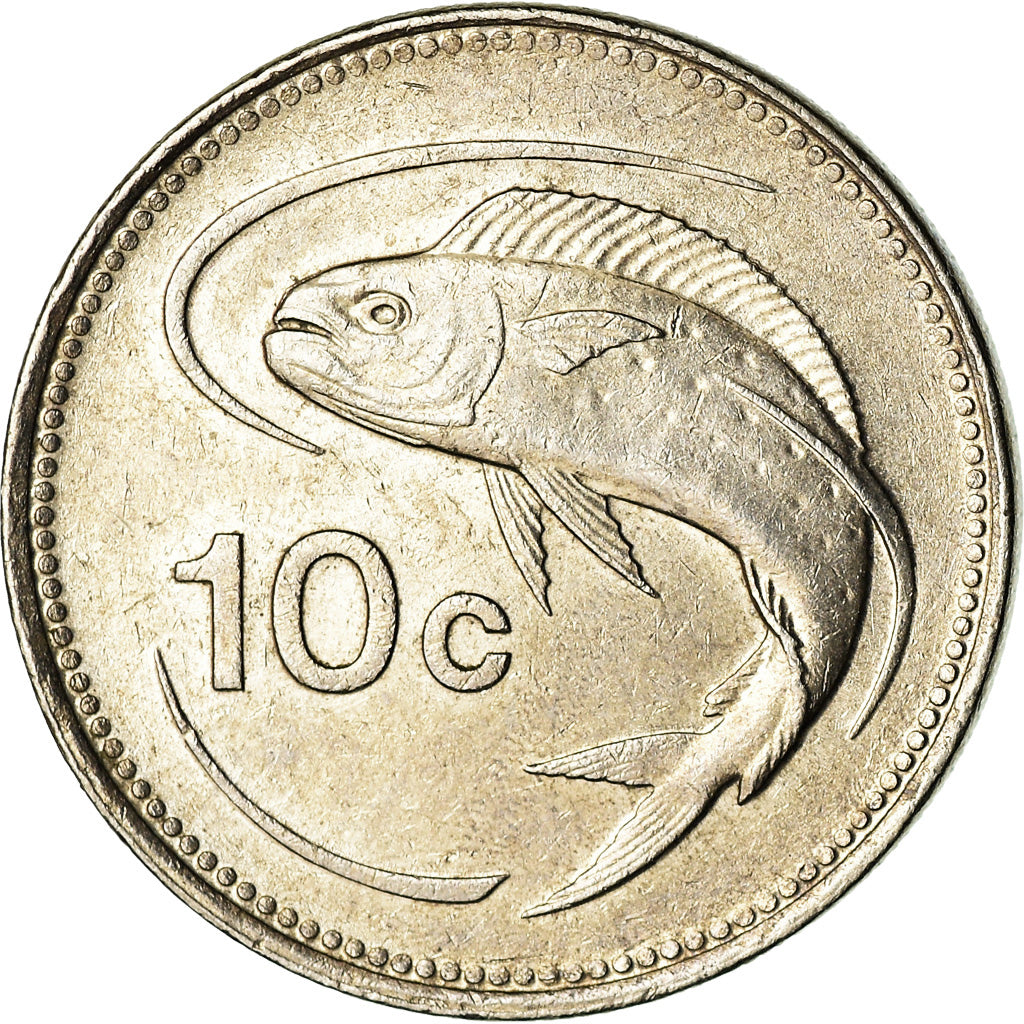 Moneta, Malta, 10 Cents, 1992, British Royal Mint, MB+, Rame-nichel, KM:96
