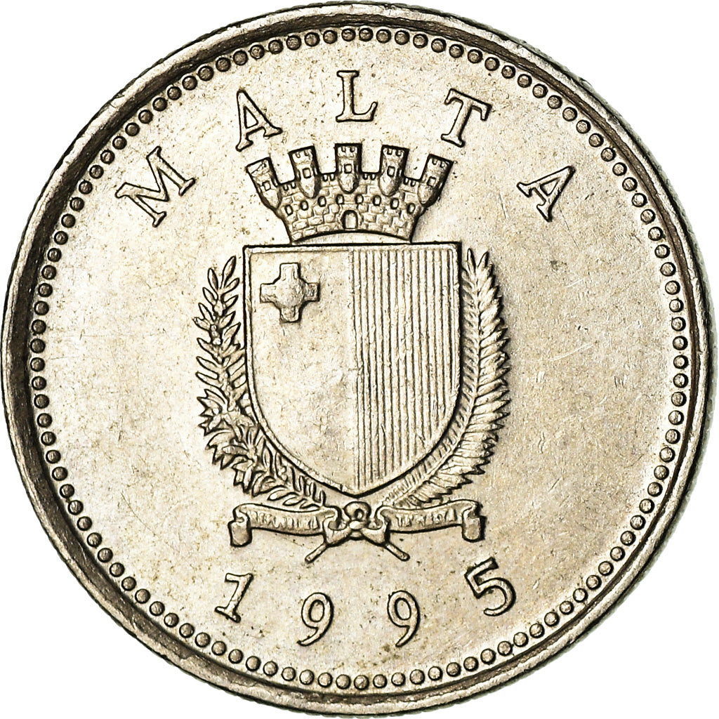 Coin, Malta, 2 Cents, 1995, EF(40-45), Copper-nickel, KM:94