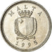 Coin, Malta, 2 Cents, 1995, EF(40-45), Copper-nickel, KM:94