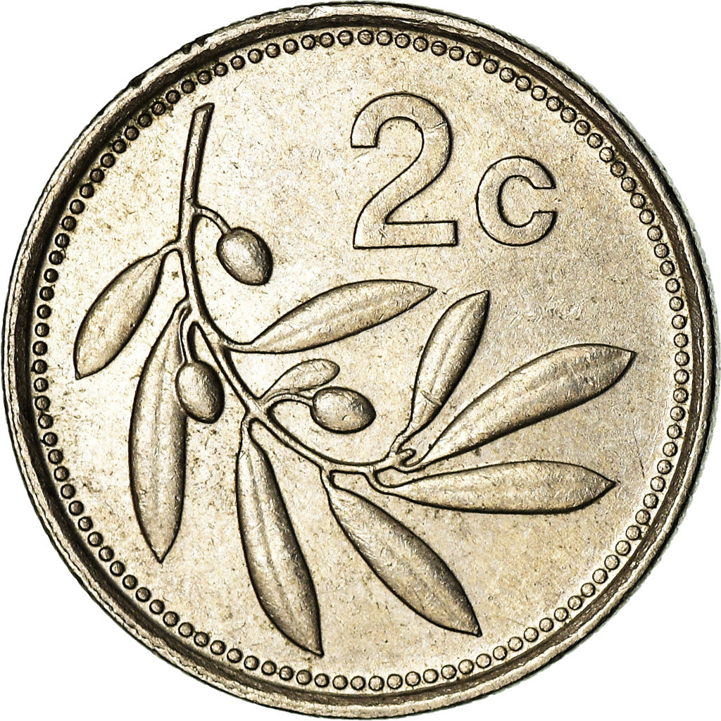 Coin, Malta, 2 Cents, 1995, EF(40-45), Copper-nickel, KM:94