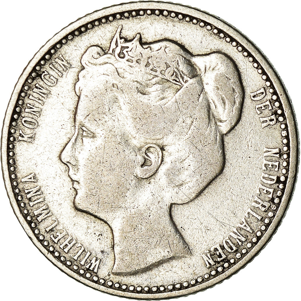 Coin, Netherlands, Wilhelmina I, 25 Cents, 1905, VF(30-35), Silver, KM:120.2