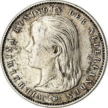 Coin, Netherlands, Wilhelmina I, 25 Cents, 1897, EF(40-45), Silver, KM:115