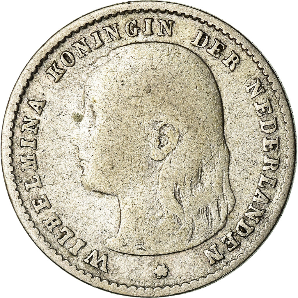 Monnaie, Pays-Bas, Wilhelmina I, 10 Cents, 1897, TB, Argent, KM:116
