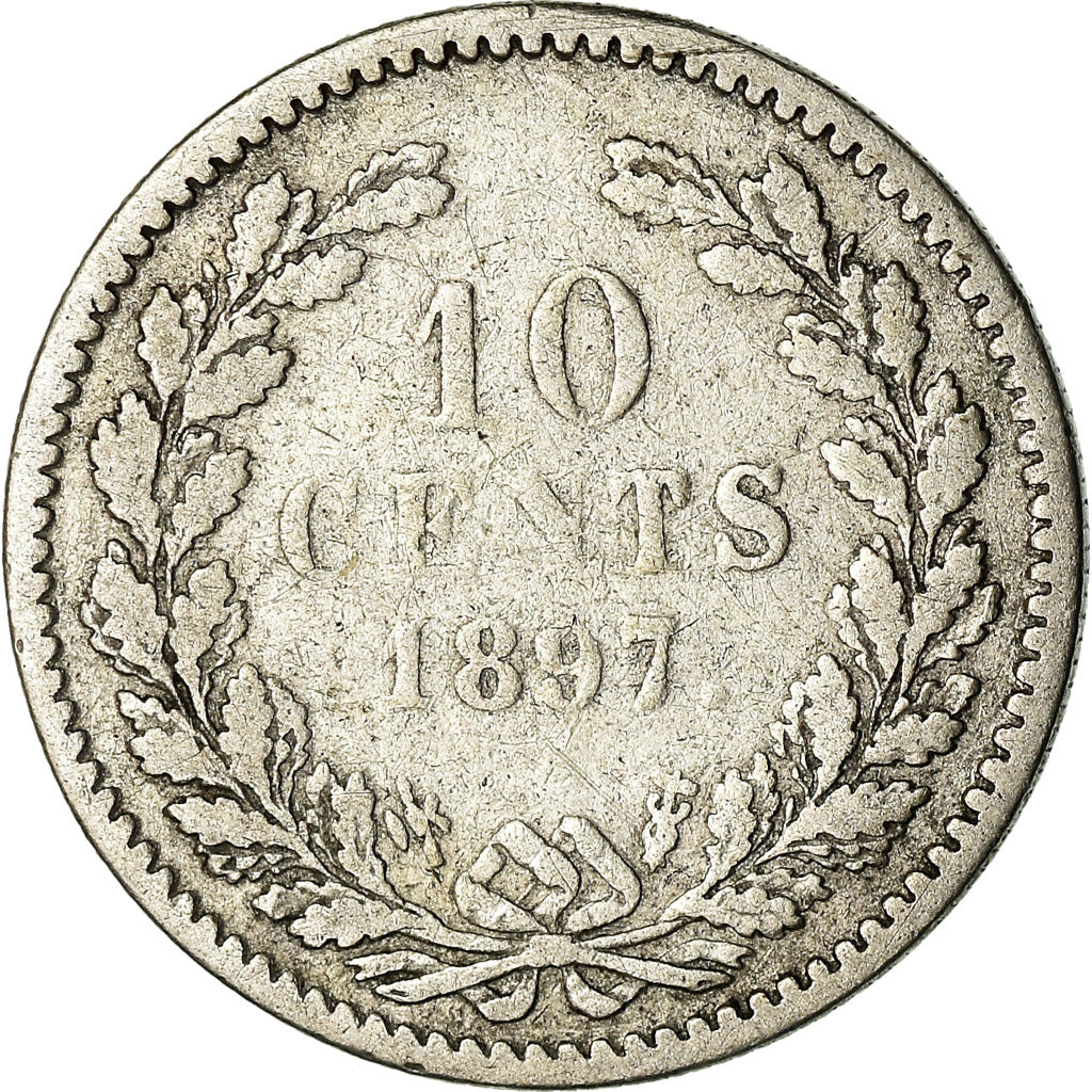 Monnaie, Pays-Bas, Wilhelmina I, 10 Cents, 1897, TB, Argent, KM:116