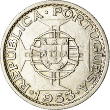 Coin, Cape Verde, 10 Escudos, 1953, AU(55-58), Silver, KM:10
