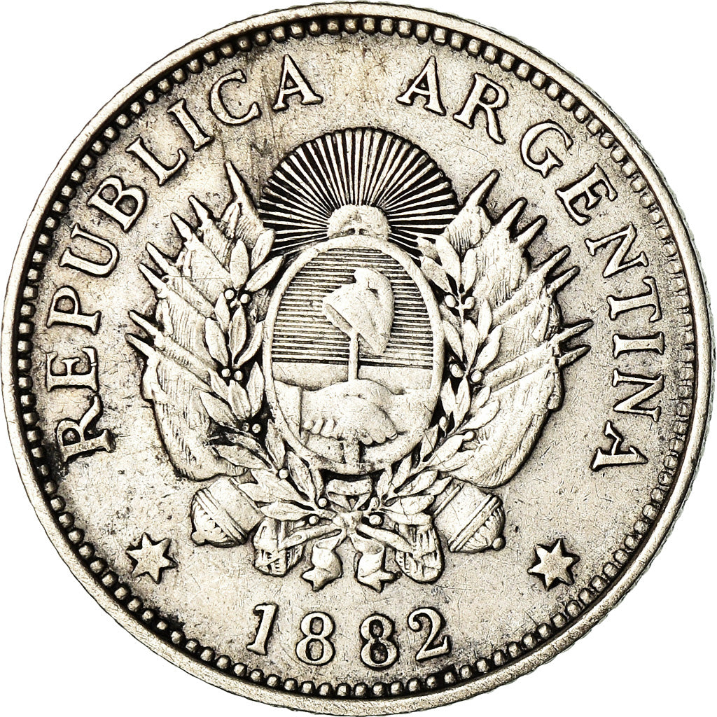 Moneda, Argentina, 20 Centavos, 1882, MBC, Plata, KM:27