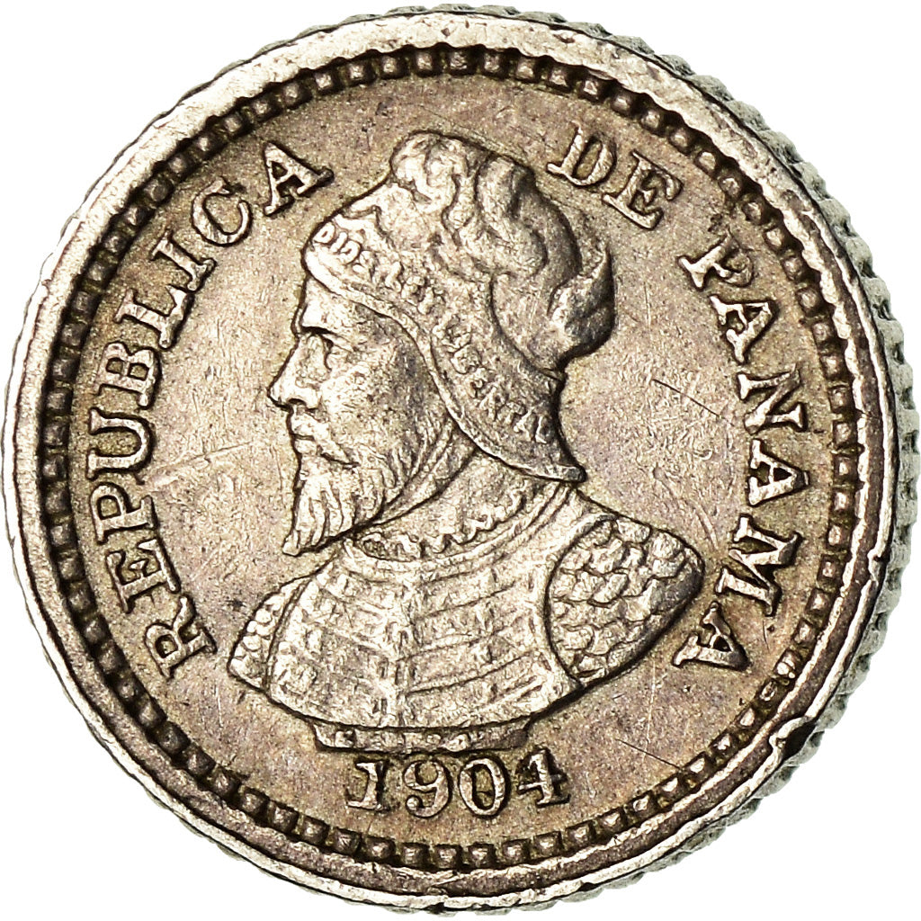Moneda, Panamá, 2-1/2 Centesimos, 1904, MBC+, Plata, KM:1