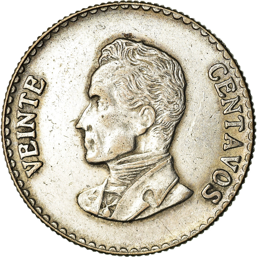 Coin, Colombia, 20 Centavos, 1953, EF(40-45), Silver, KM:213