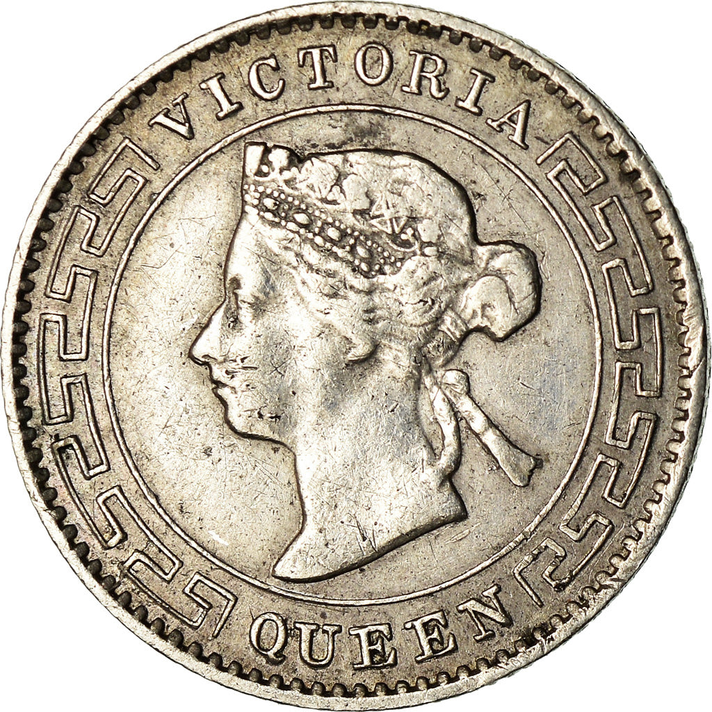 Coin, Ceylon, Victoria, 10 Cents, 1892, EF(40-45), Silver, KM:94
