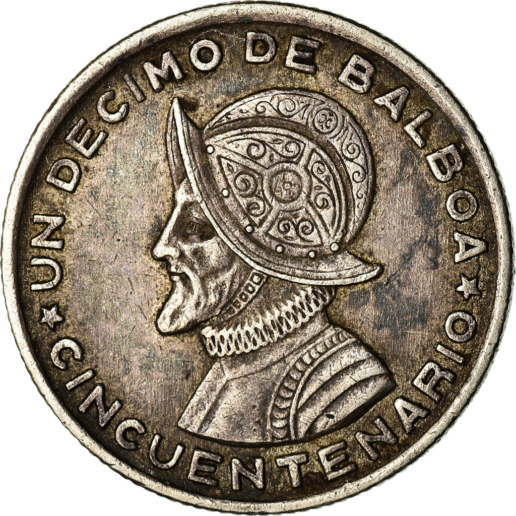 Coin, Panama, 1/10 Balboa, 1953, EF(40-45), Silver, KM:18