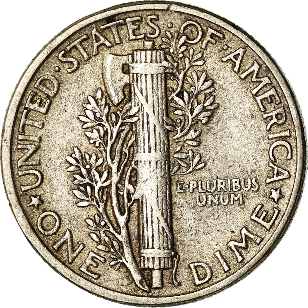 Moneda, Estados Unidos, Mercury Dime, Dime, 1945, U.S. Mint, Philadelphia, MBC