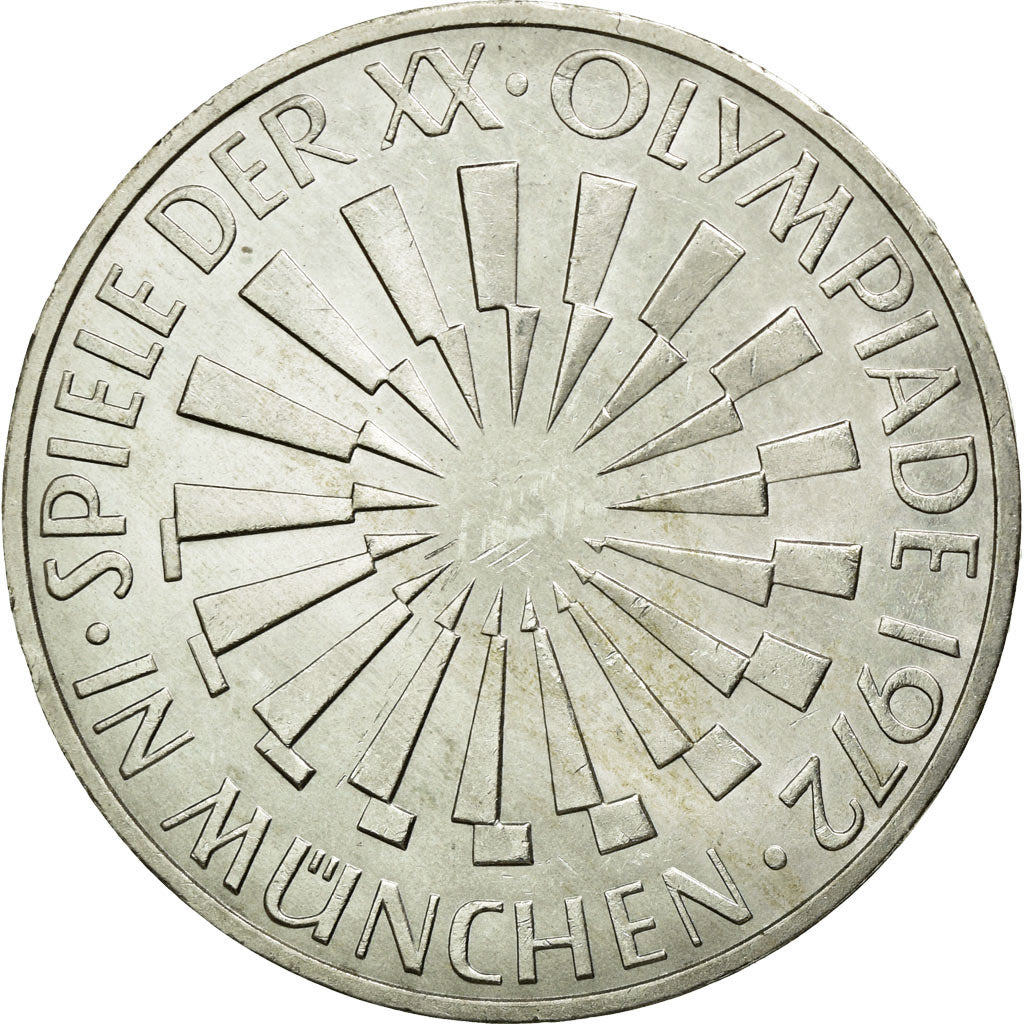 Coin, GERMANY - FEDERAL REPUBLIC, 10 Mark, 1972, Hamburg, MS(60-62), Silver