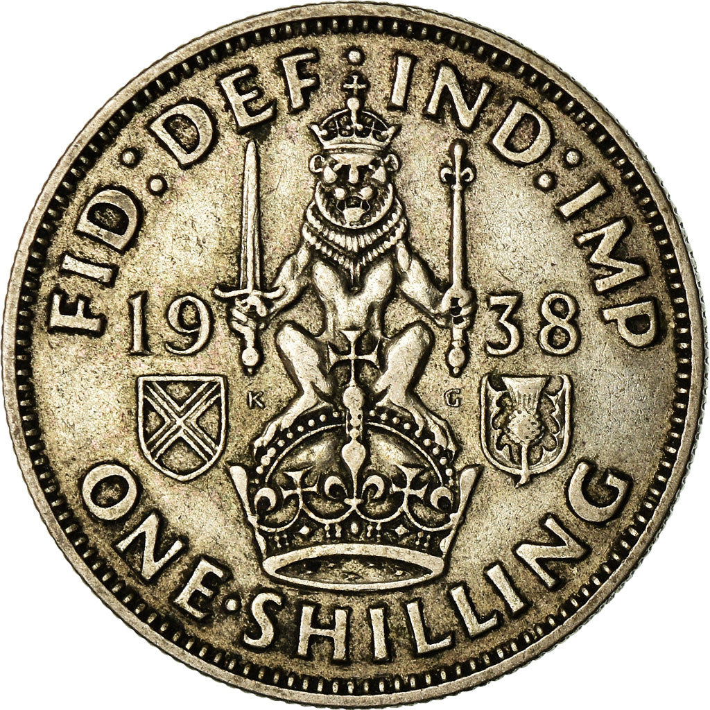 Coin, Great Britain, George VI, Shilling, 1938, EF(40-45), Silver, KM:853