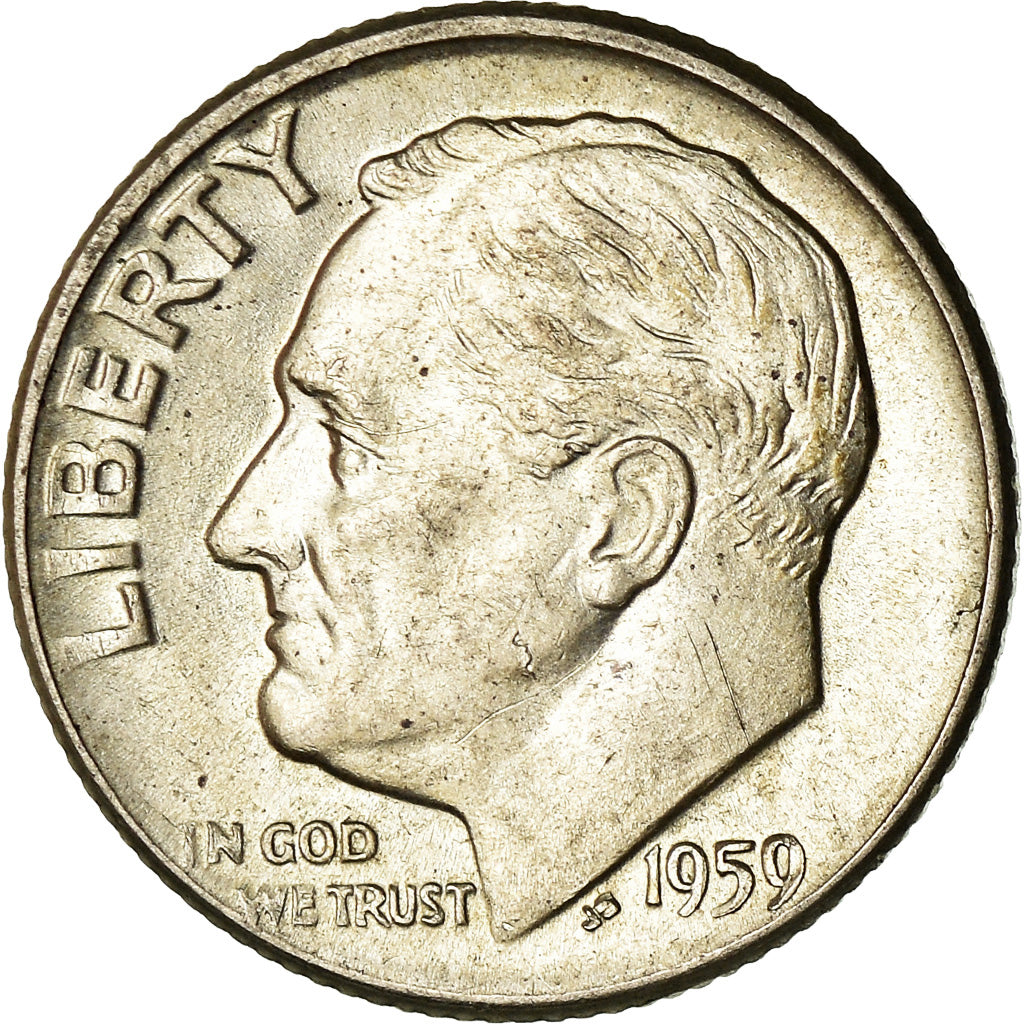 Coin, United States, Roosevelt Dime, Dime, 1959, U.S. Mint, Denver, EF(40-45)