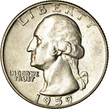 Coin, United States, Washington Quarter, Quarter, 1959, U.S. Mint, Denver