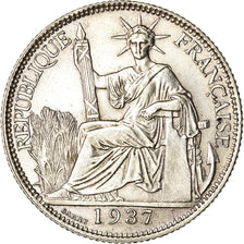 Moneda, INDOCHINA FRANCESA, 20 Cents, 1937, Paris, EBC, Plata, KM:17.2