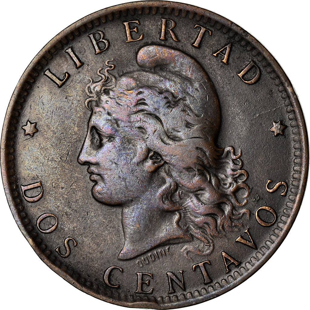 Münze, Argentinien, 2 Centavos, 1890, SS, Bronze, KM:33