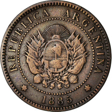 Coin, Argentina, Centavo, 1885, VF(30-35), Bronze, KM:32