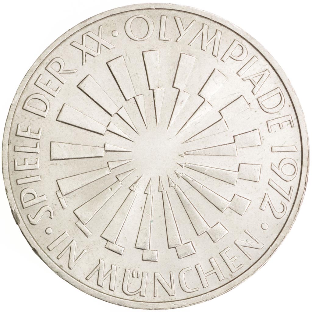 Coin, GERMANY - FEDERAL REPUBLIC, 10 Mark, 1972, Munich, MS(60-62), Silver