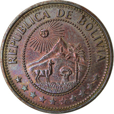 Moneda, Bolivia, 10 Centavos, 1967, MBC, Cobre recubierto de acero, KM:188