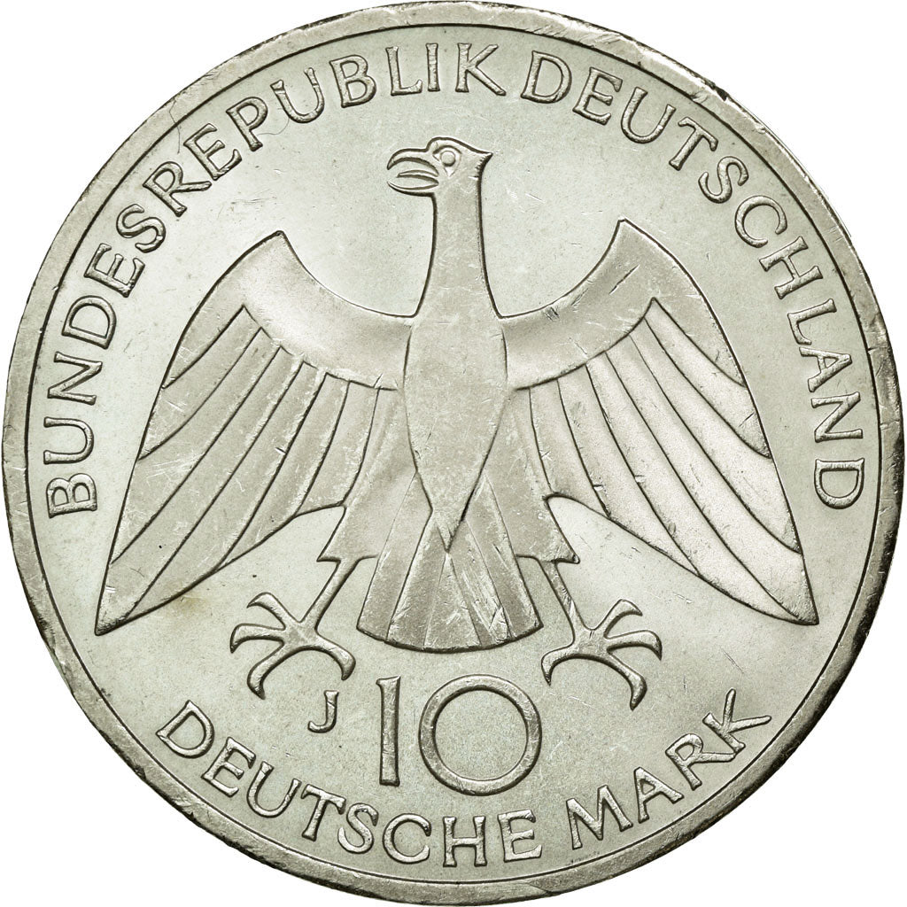 Coin, GERMANY - FEDERAL REPUBLIC, 10 Mark, 1972, Hamburg, MS(60-62), Silver